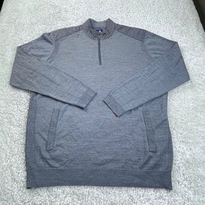 Johnny-O Hybrid Prep-Performance 1/4  Zip Merino Wool Sweater Gray